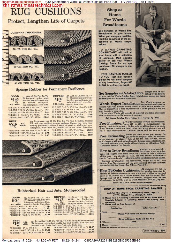 1964 Montgomery Ward Fall Winter Catalog, Page 899