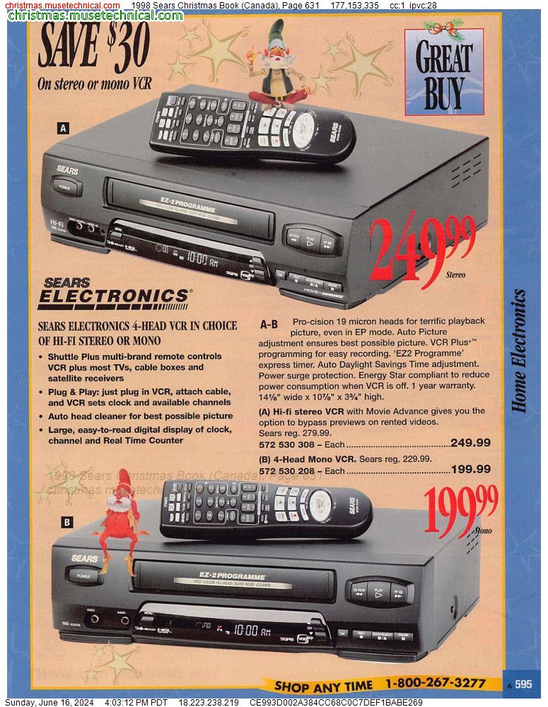 1998 Sears Christmas Book (Canada), Page 631