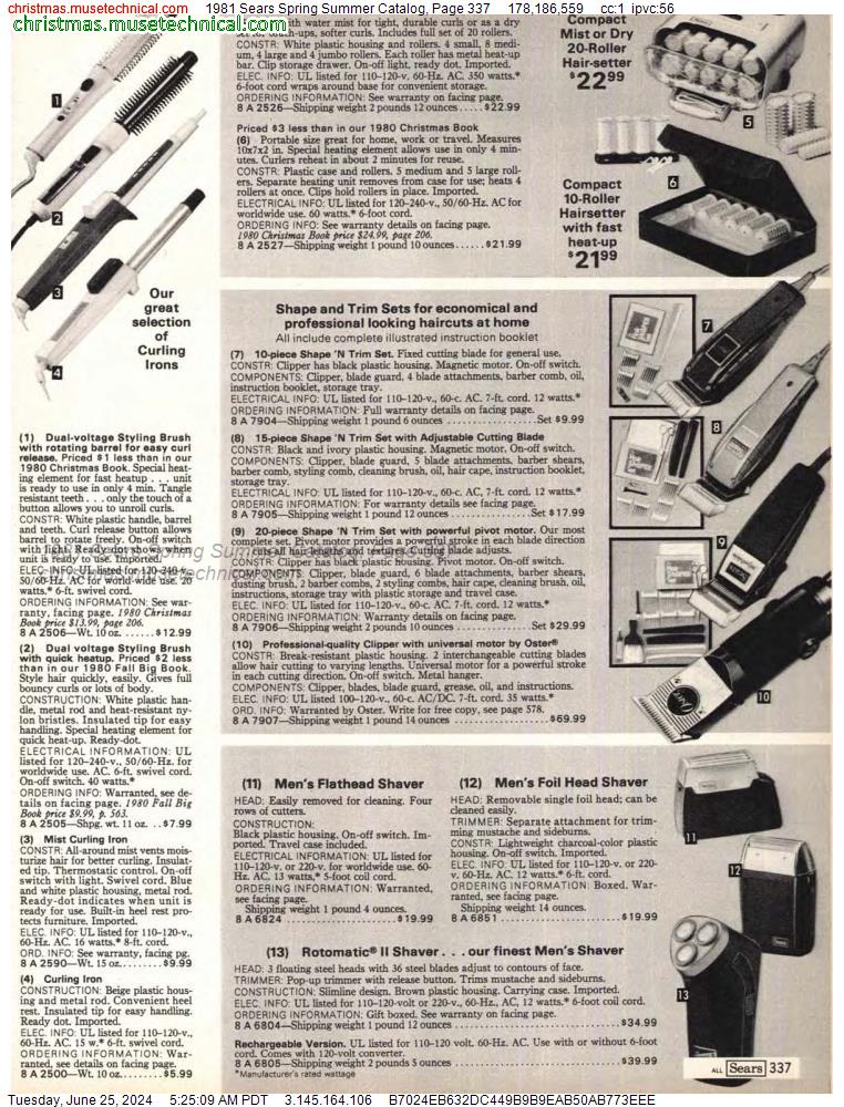 1981 Sears Spring Summer Catalog, Page 337
