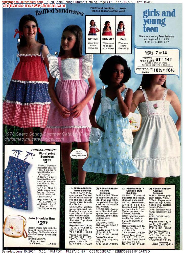 1978 Sears Spring Summer Catalog, Page 417