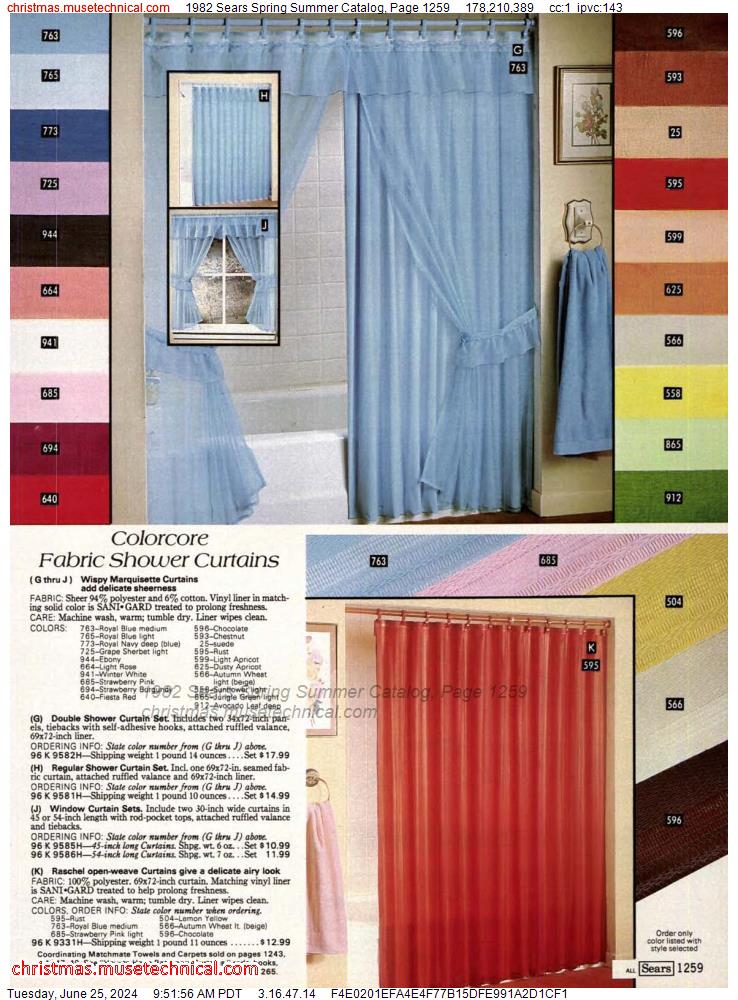 1982 Sears Spring Summer Catalog, Page 1259