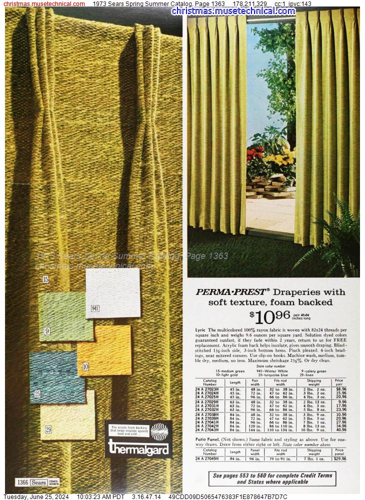 1973 Sears Spring Summer Catalog, Page 1363