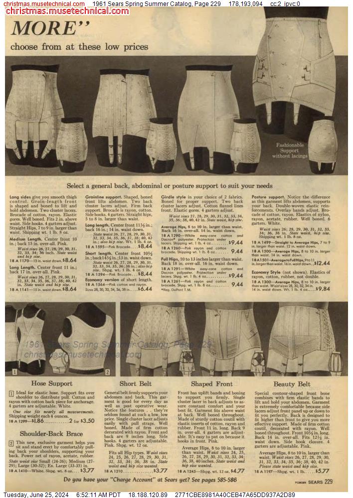 1961 Sears Spring Summer Catalog, Page 229