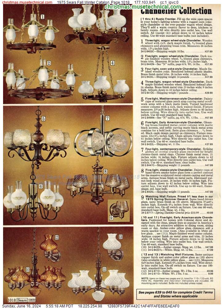 1975 Sears Fall Winter Catalog, Page 1018