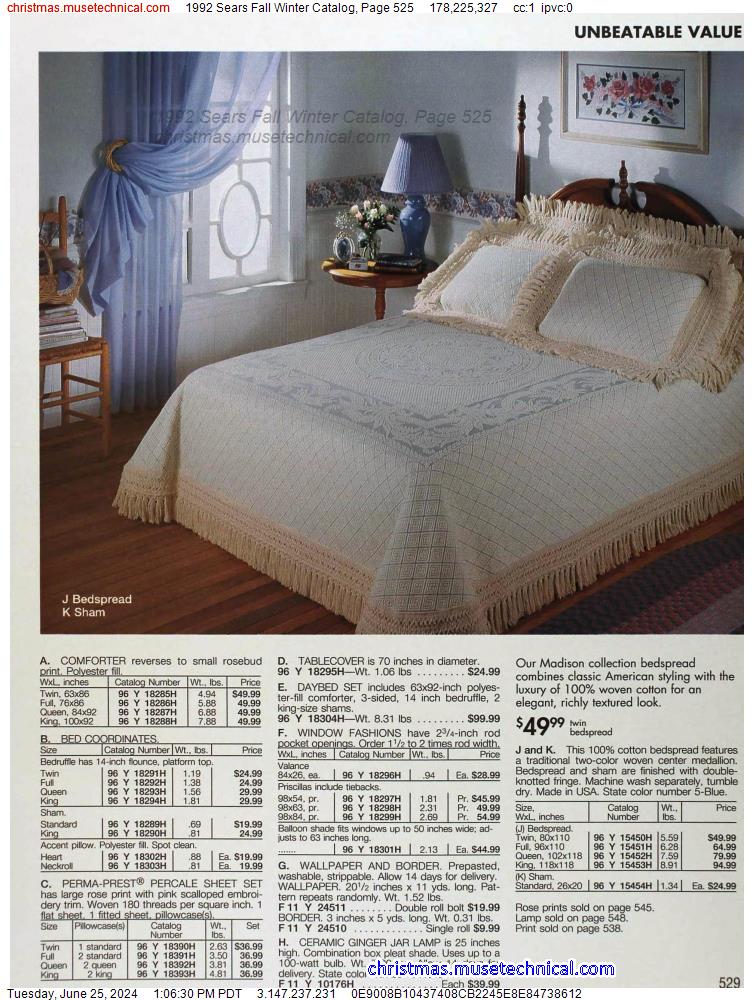 1992 Sears Fall Winter Catalog, Page 525