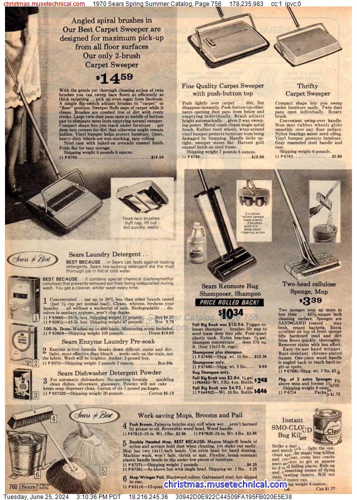 1970 Sears Spring Summer Catalog, Page 756