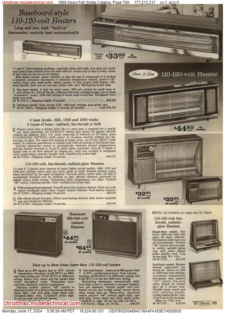 1968 Sears Fall Winter Catalog, Page 789
