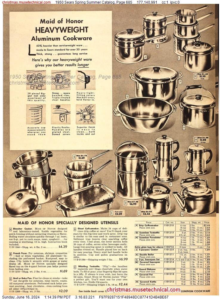 1950 Sears Spring Summer Catalog, Page 685