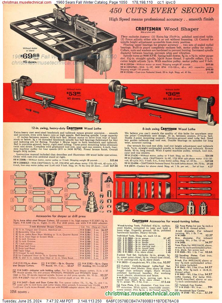 1960 Sears Fall Winter Catalog, Page 1050