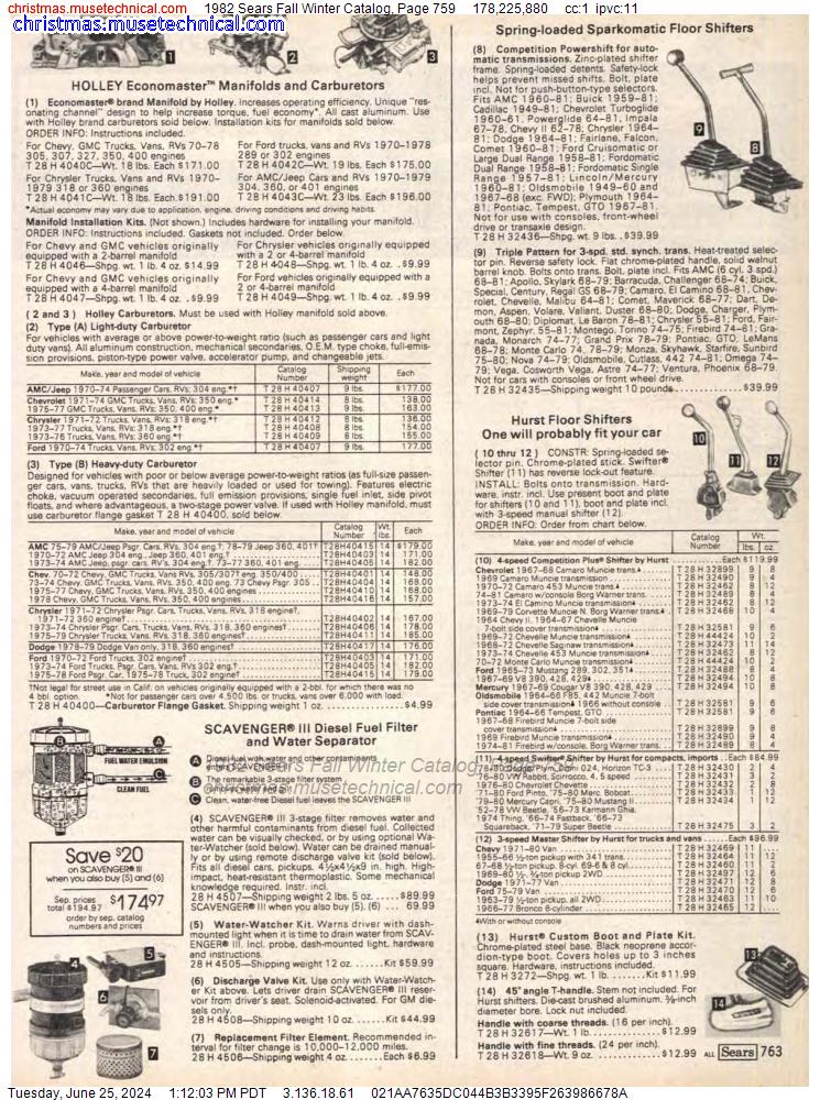 1982 Sears Fall Winter Catalog, Page 759