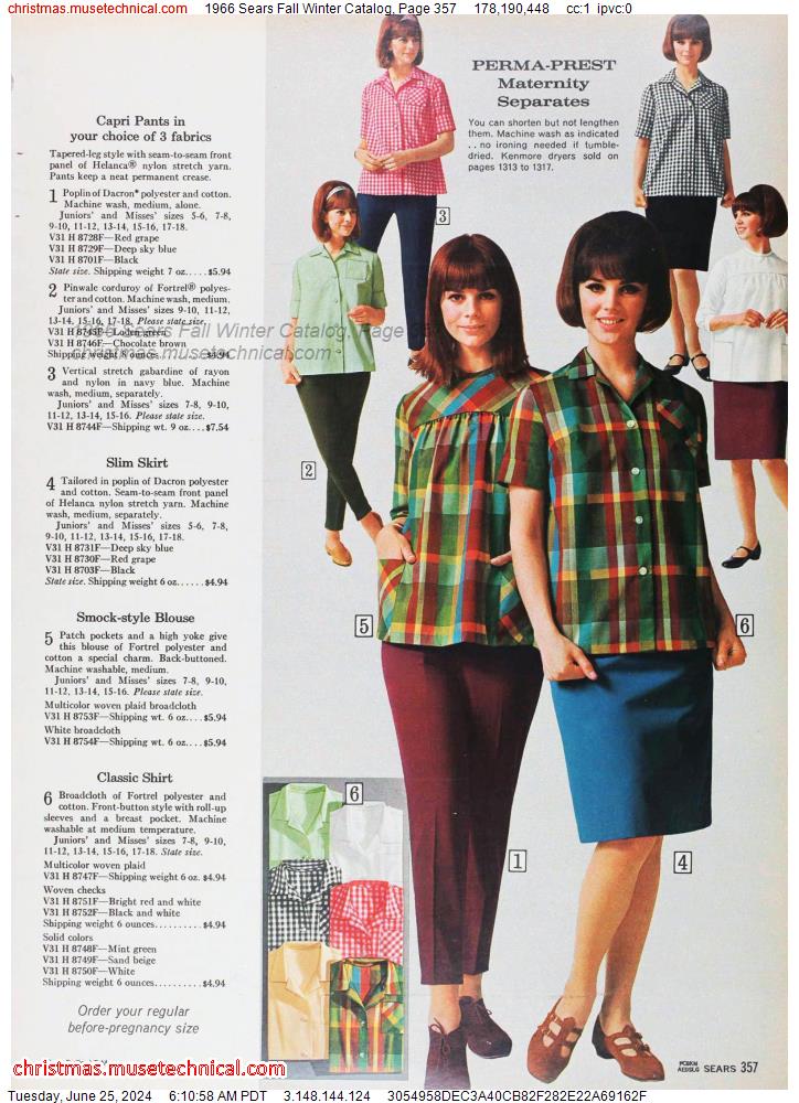 1966 Sears Fall Winter Catalog, Page 357