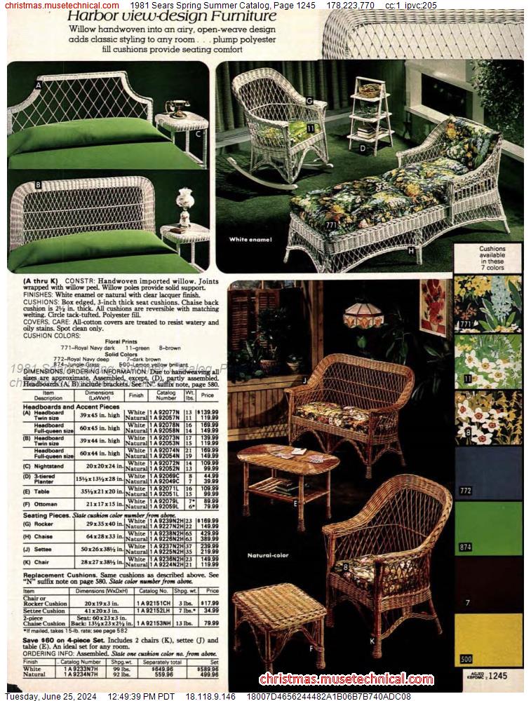 1981 Sears Spring Summer Catalog, Page 1245