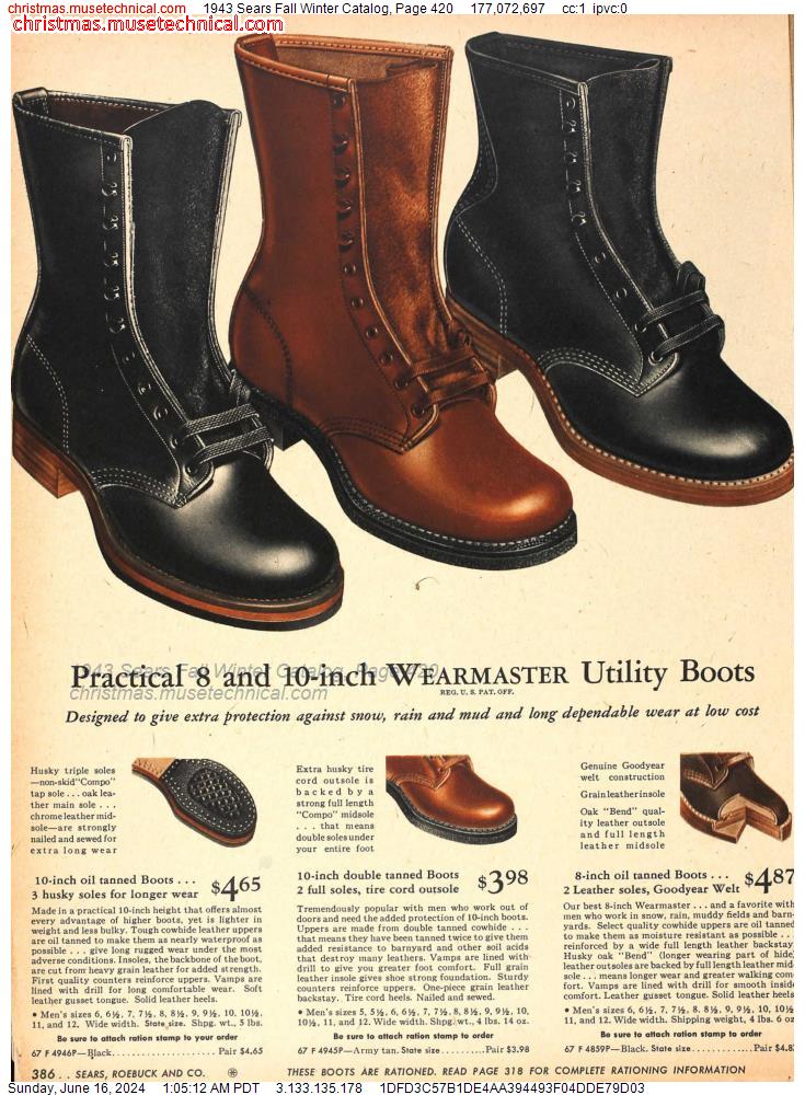 1943 Sears Fall Winter Catalog, Page 420