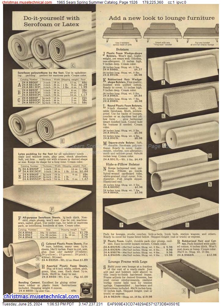 1965 Sears Spring Summer Catalog, Page 1526