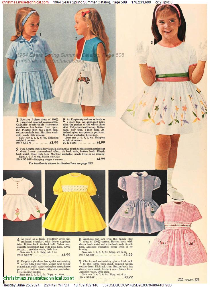 1964 Sears Spring Summer Catalog, Page 508