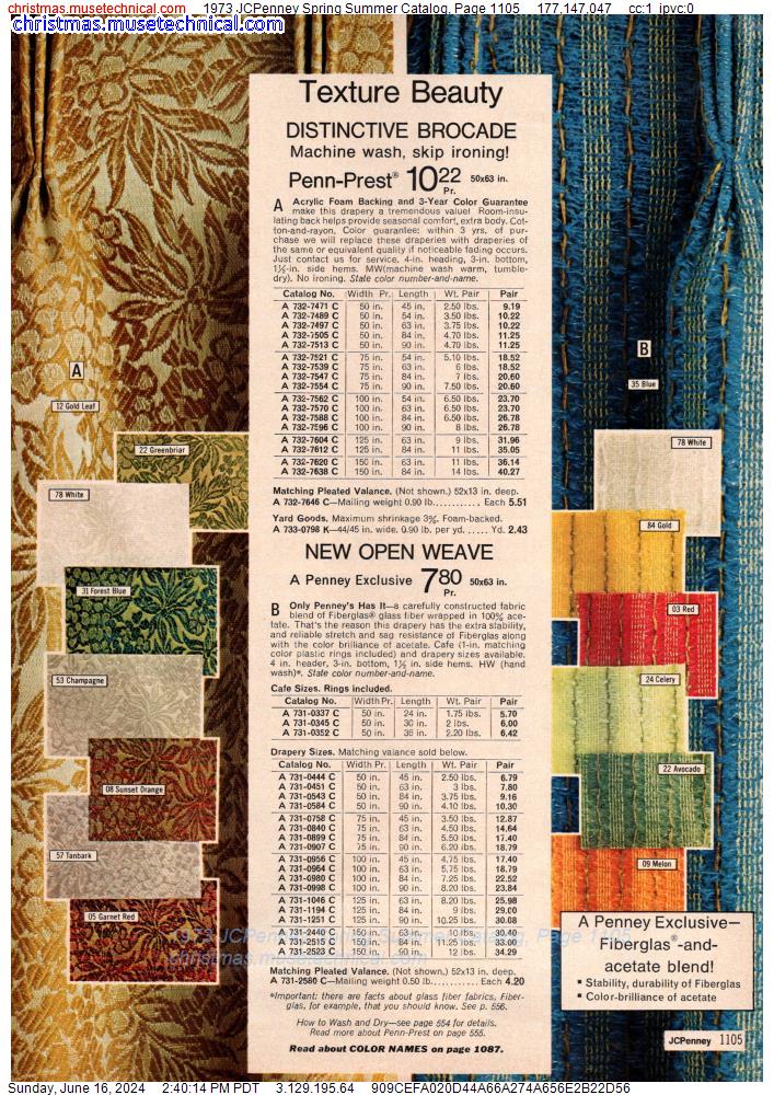 1973 JCPenney Spring Summer Catalog, Page 1105