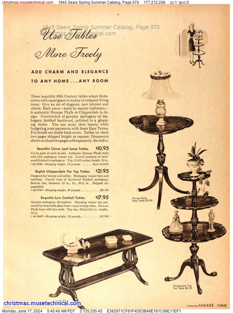 1945 Sears Spring Summer Catalog, Page 570