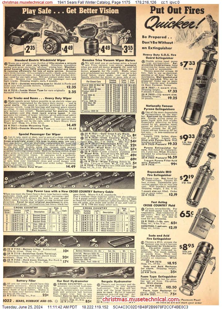 1941 Sears Fall Winter Catalog, Page 1175