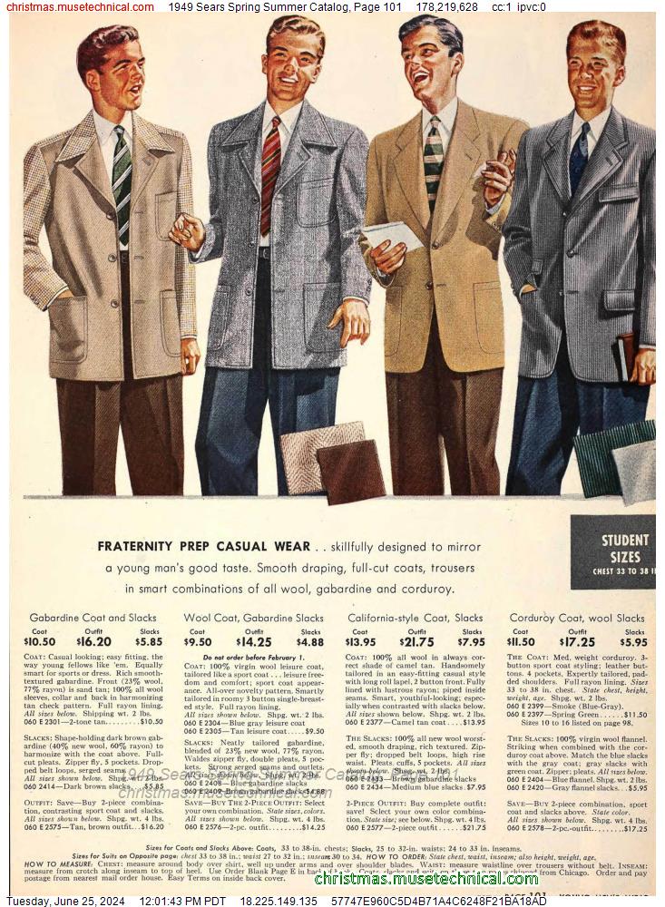 1949 Sears Spring Summer Catalog, Page 101