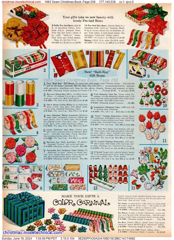 1963 Sears Christmas Book, Page 258