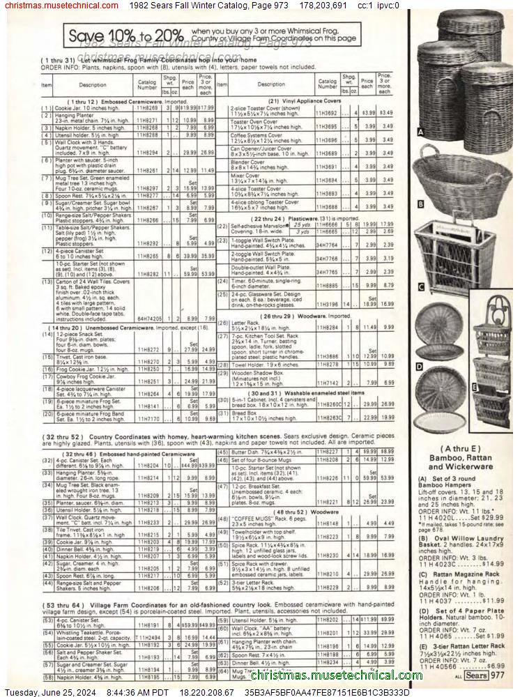1982 Sears Fall Winter Catalog, Page 973