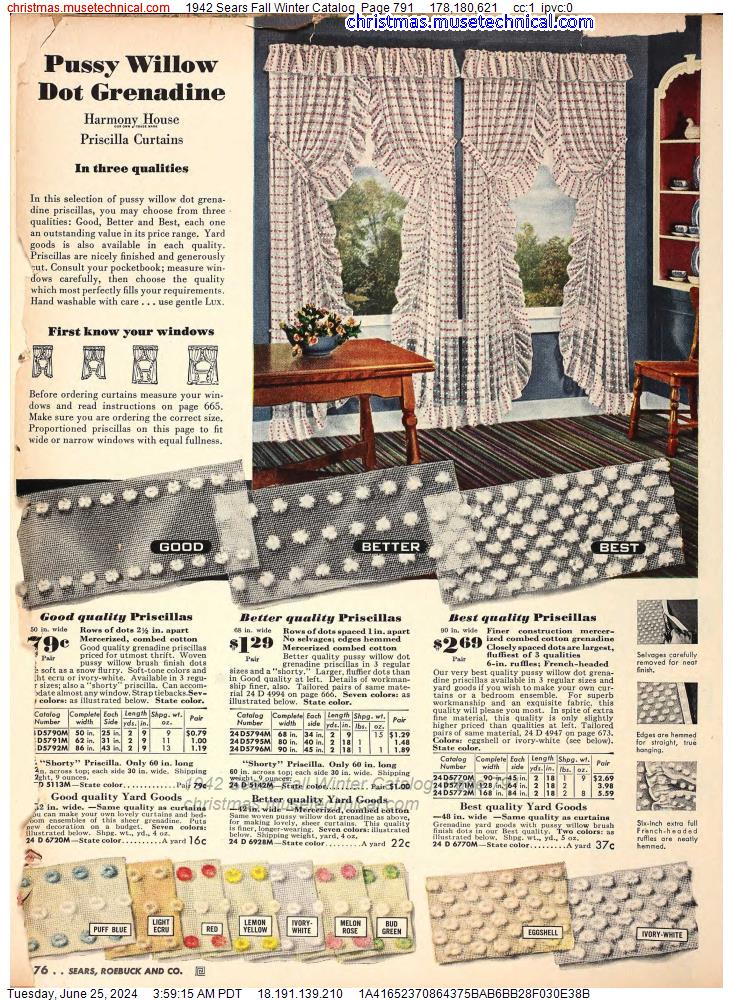 1942 Sears Fall Winter Catalog, Page 791