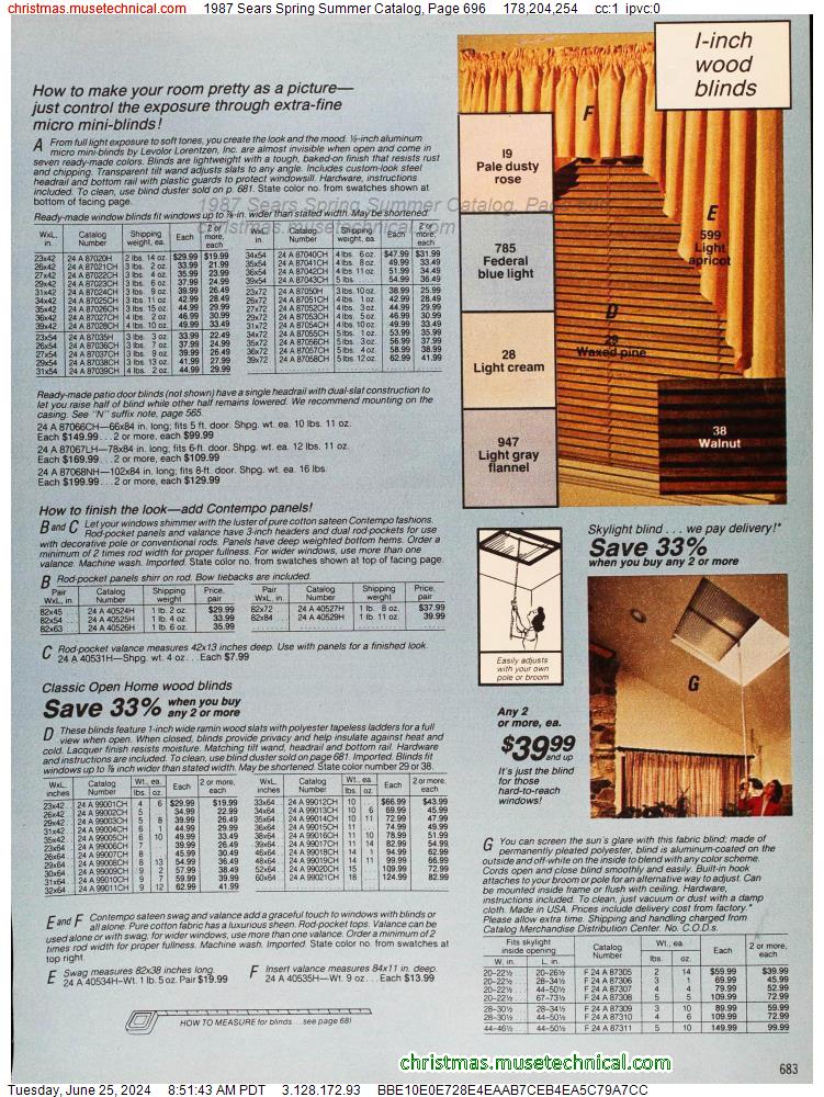 1987 Sears Spring Summer Catalog, Page 696