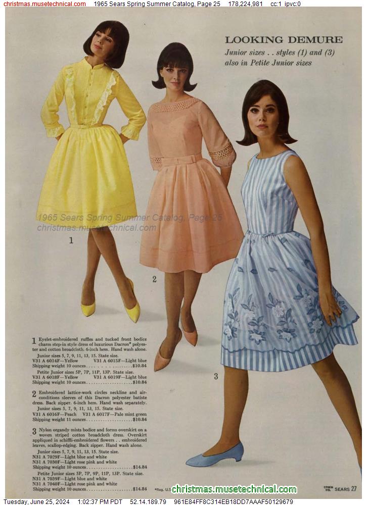 1965 Sears Spring Summer Catalog, Page 25