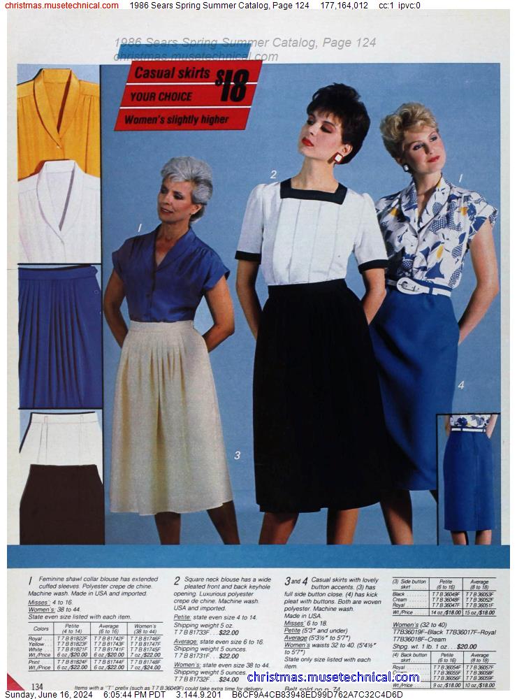 1986 Sears Spring Summer Catalog, Page 124