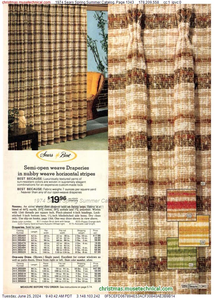 1974 Sears Spring Summer Catalog, Page 1343