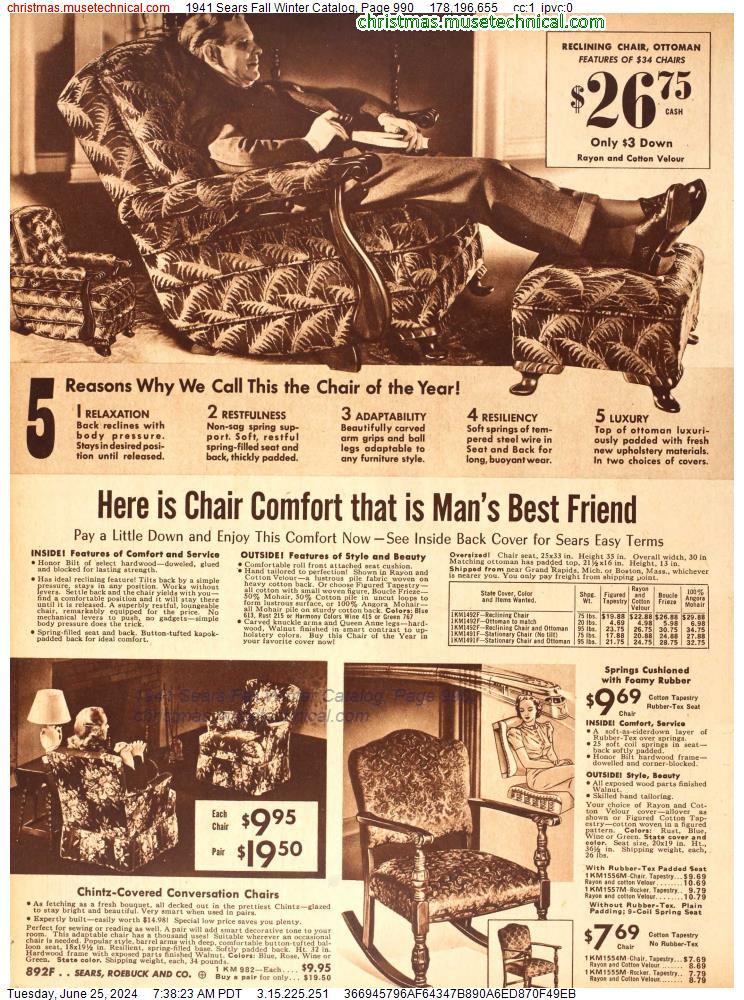 1941 Sears Fall Winter Catalog, Page 990
