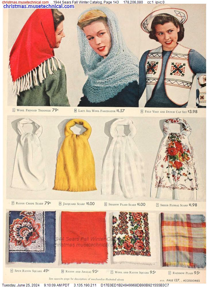 1944 Sears Fall Winter Catalog, Page 143