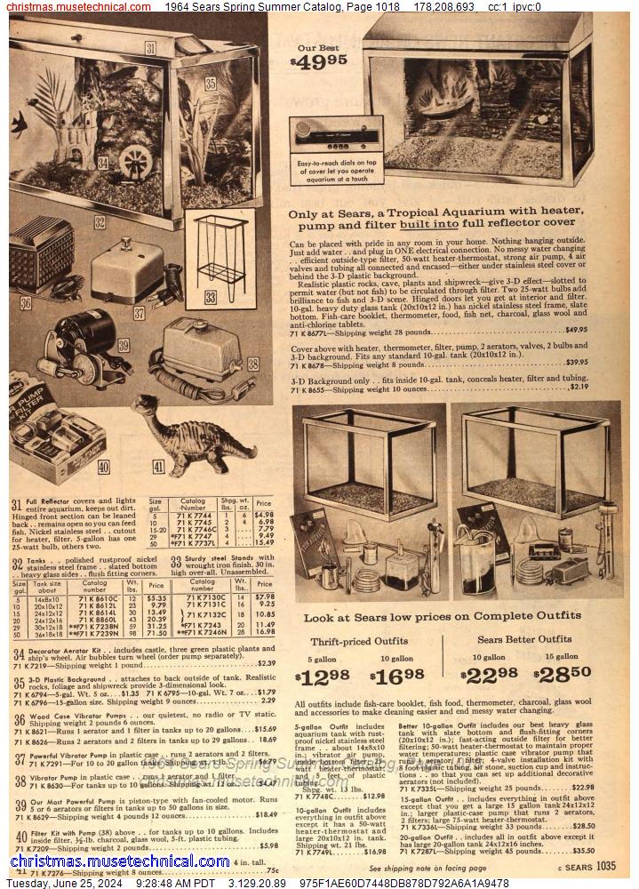 1964 Sears Spring Summer Catalog, Page 1018