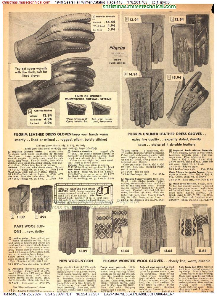 1949 Sears Fall Winter Catalog, Page 418