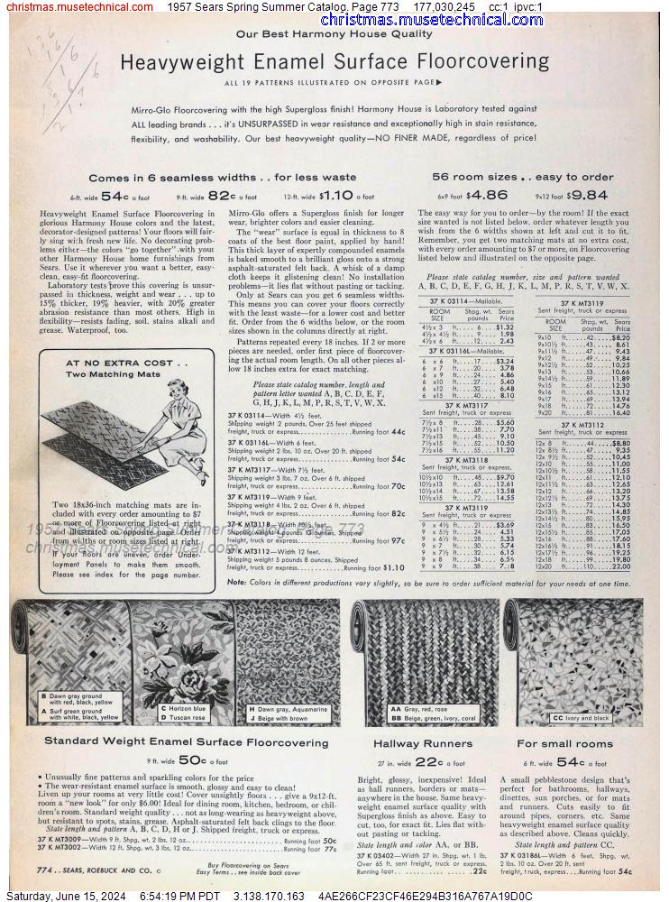 1957 Sears Spring Summer Catalog, Page 773