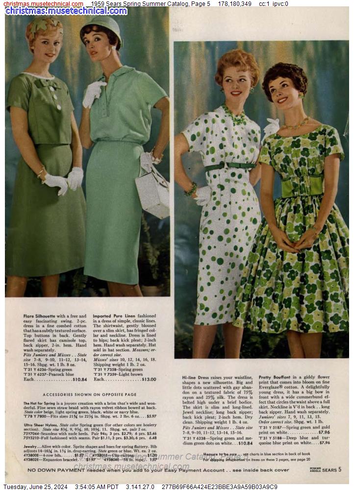 1959 Sears Spring Summer Catalog, Page 5