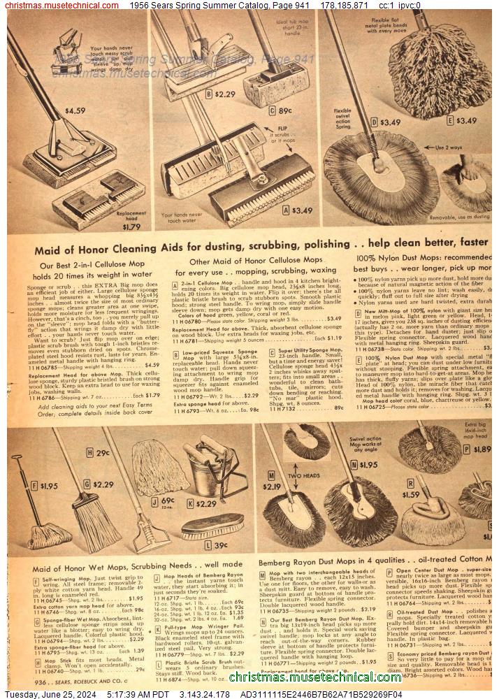 1956 Sears Spring Summer Catalog, Page 941