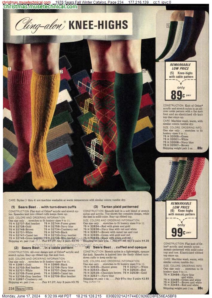 1976 Sears Fall Winter Catalog, Page 234
