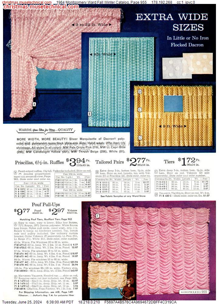 1964 Montgomery Ward Fall Winter Catalog, Page 955