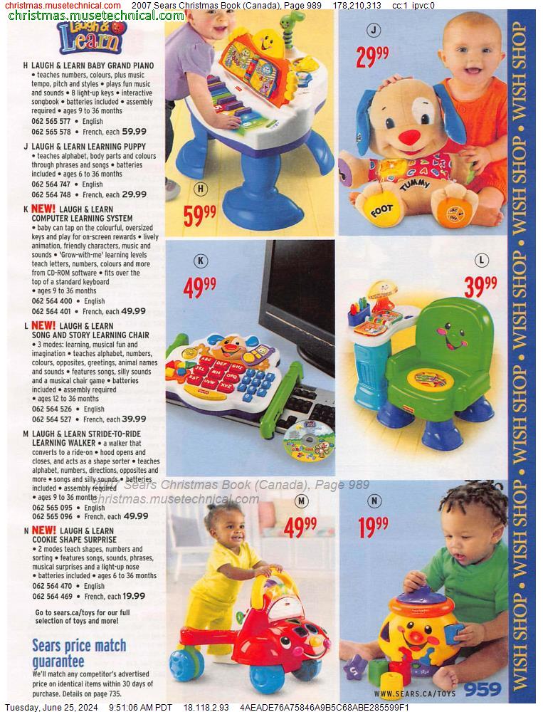 2007 Sears Christmas Book (Canada), Page 989