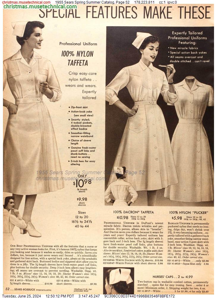 1955 Sears Spring Summer Catalog, Page 52