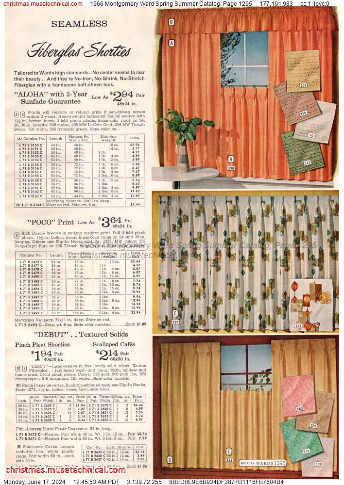 1966 Montgomery Ward Spring Summer Catalog, Page 1295