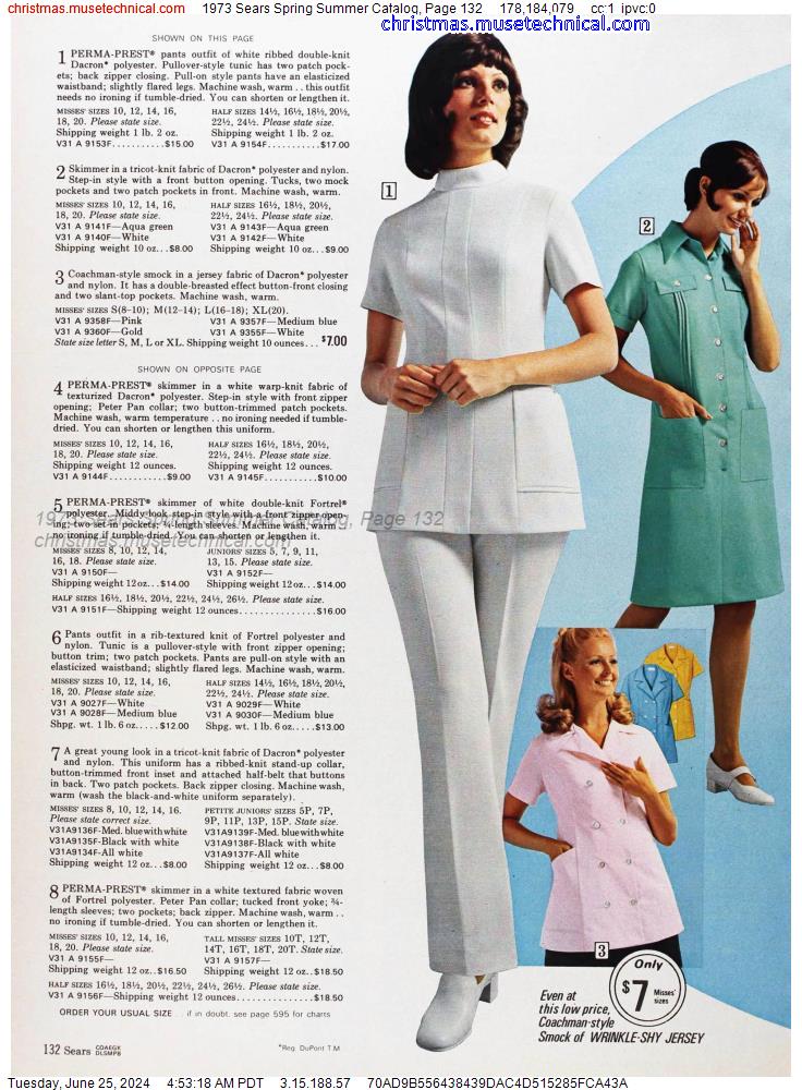 1973 Sears Spring Summer Catalog, Page 132
