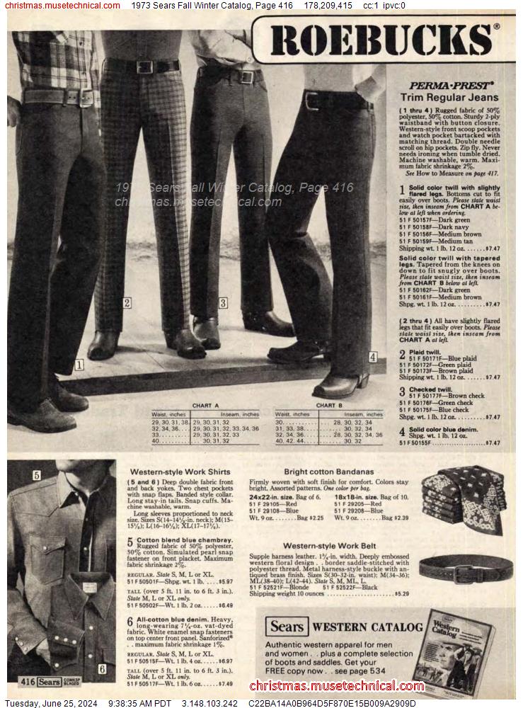 1973 Sears Fall Winter Catalog, Page 416