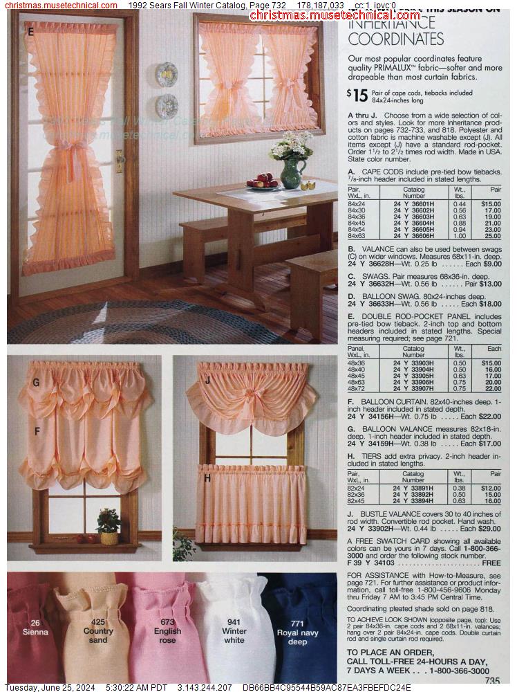 1992 Sears Fall Winter Catalog, Page 732
