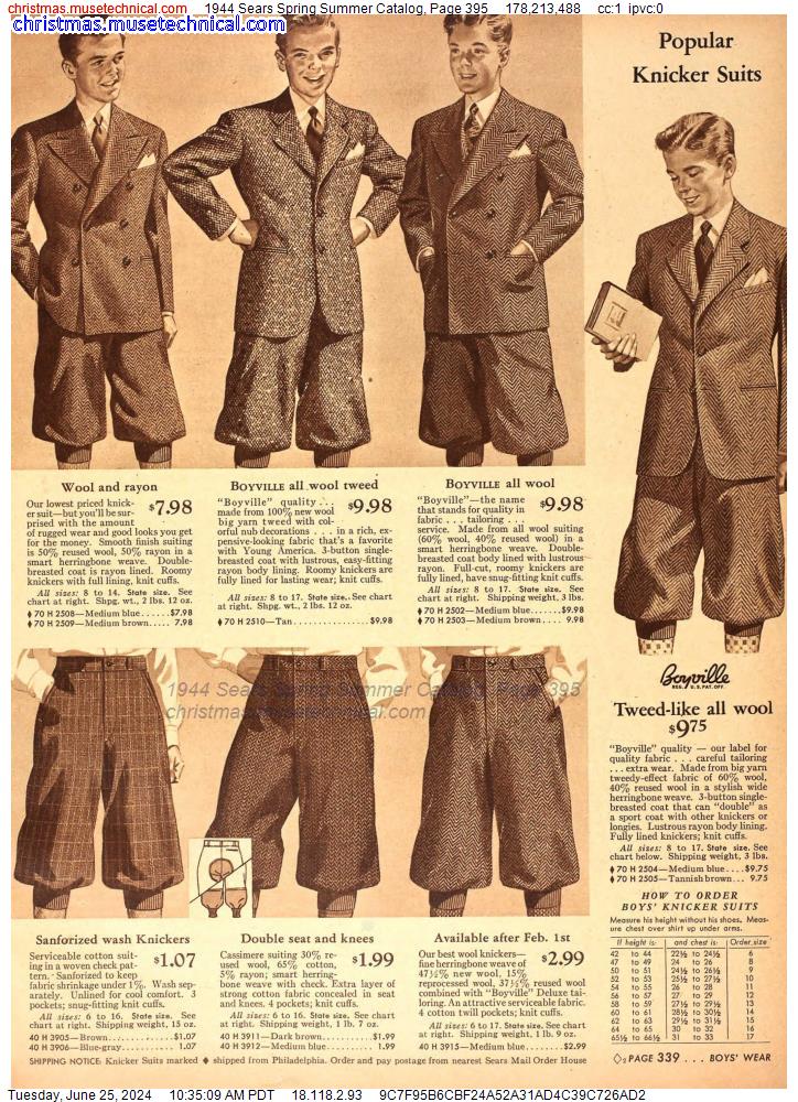 1944 Sears Spring Summer Catalog, Page 395