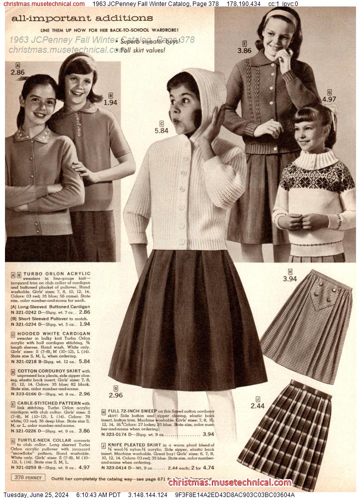 1963 JCPenney Fall Winter Catalog, Page 378