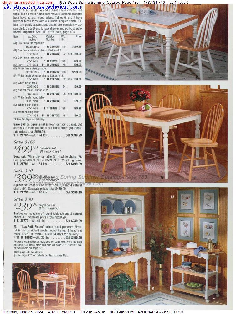 1993 Sears Spring Summer Catalog, Page 785