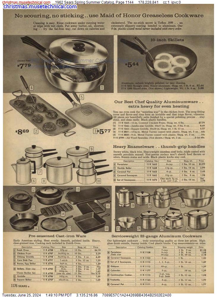 1962 Sears Spring Summer Catalog, Page 1144
