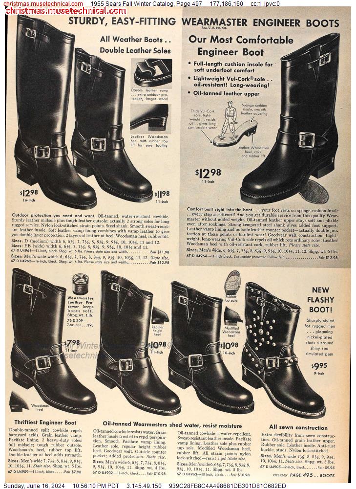 1955 Sears Fall Winter Catalog, Page 497